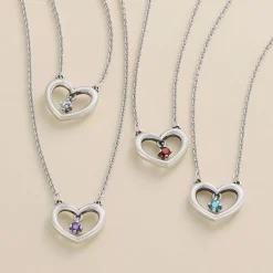 James Avery Artisan Jewelry Necklaces And Chains-Dancing Gemstone Heart Necklace