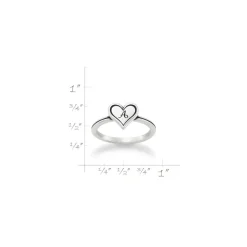 James Avery Artisan Jewelry Rings-Delicate Heart Initial Ring