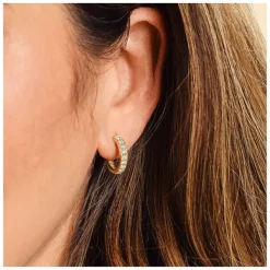 James Avery Artisan Jewelry Earrings-Delicate Pave Diamond Hoops