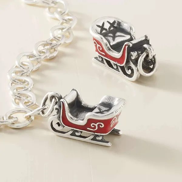 James Avery Artisan Jewelry Charms-Enamel Christmas Sleigh Charm