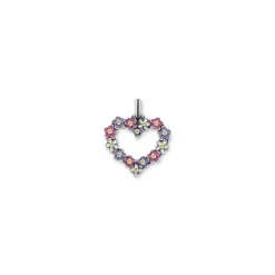 James Avery Artisan Jewelry Pendants-Enamel Floral Heart Wreath Pendant