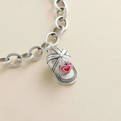 James Avery Artisan Jewelry Charms-Enamel Heart Ball Cap Charm