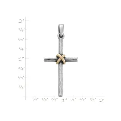 James Avery Artisan Jewelry Charms-Forged Cross Pendant With Gold Wrap