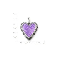 James Avery Artisan Jewelry Pendants-Sculpted Heart And Tulips Layered Gemstone Pendant