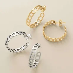 James Avery Artisan Jewelry Earrings-Tiny Hearts Hoops
